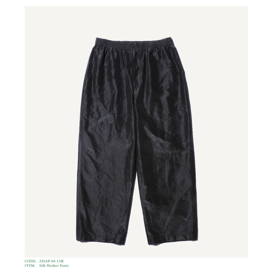 A.PRESSE 25SS Silk Washer Pants